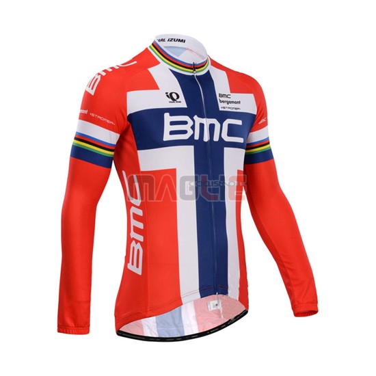 Maglia BMC manica lunga 2014 blu e rosso - Clicca l'immagine per chiudere